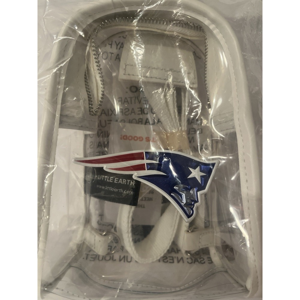 New England Patriots Clear Mini Sling Bag Little Earth NFL Stadium Bag 3D Logo